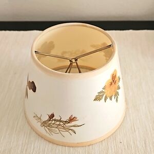 Vintage pressed flower lamp shade